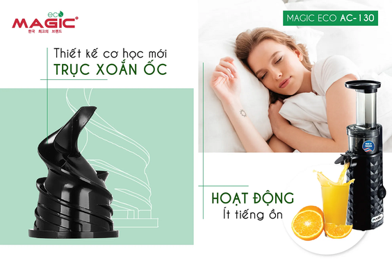 Máy ép chậm Magic Eco AC-130 hoạt động ít tiếng ồn